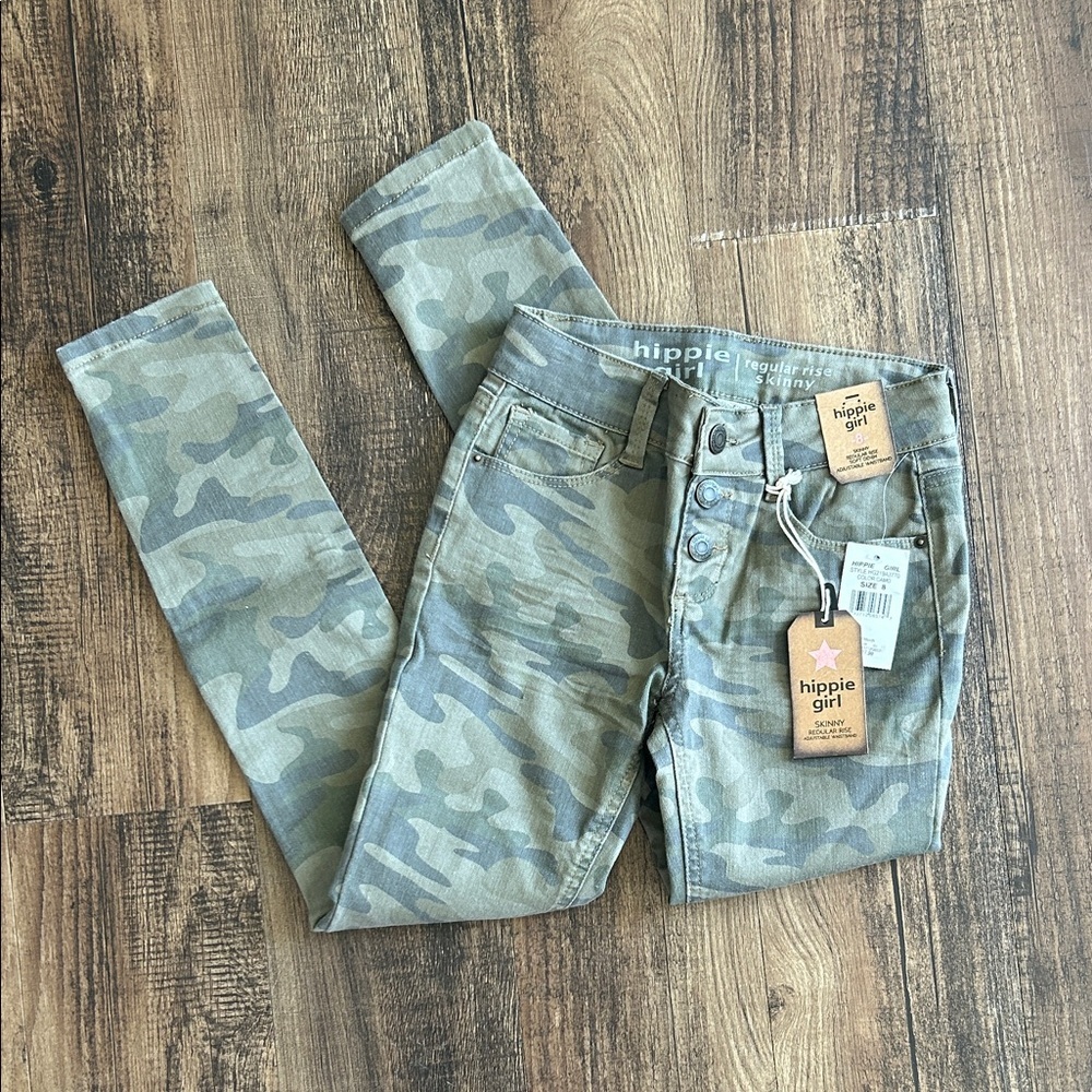 Hippie Girl Camouflage regular rise Skinny Jeans